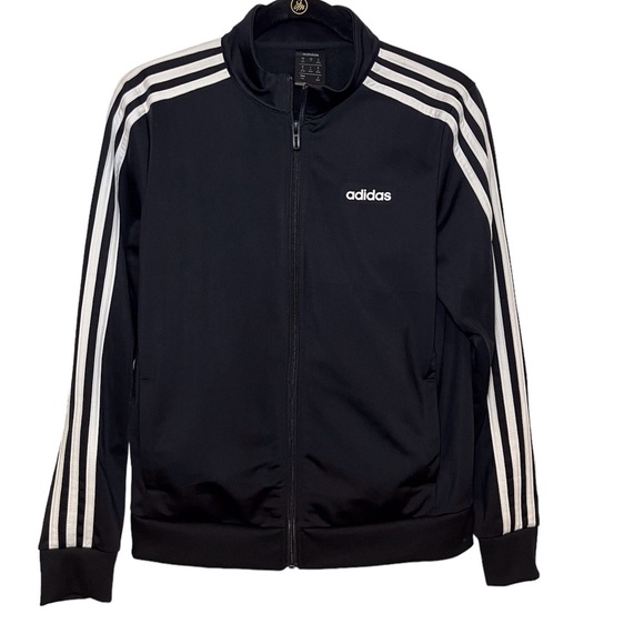 Adidas Women Black & White Track Jacket Size: Medium - Picture 1 of 3